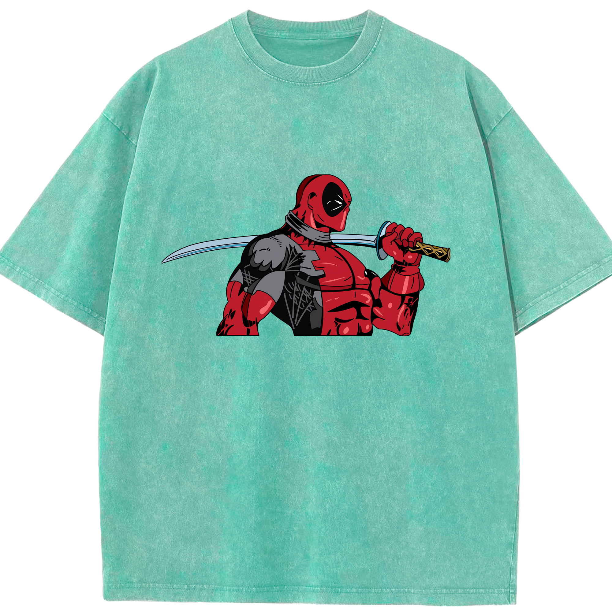 （画像用） Deadpool デッドプール 綿100% ヴィンテージ風 半袖Tシャツ（フロントプリント）